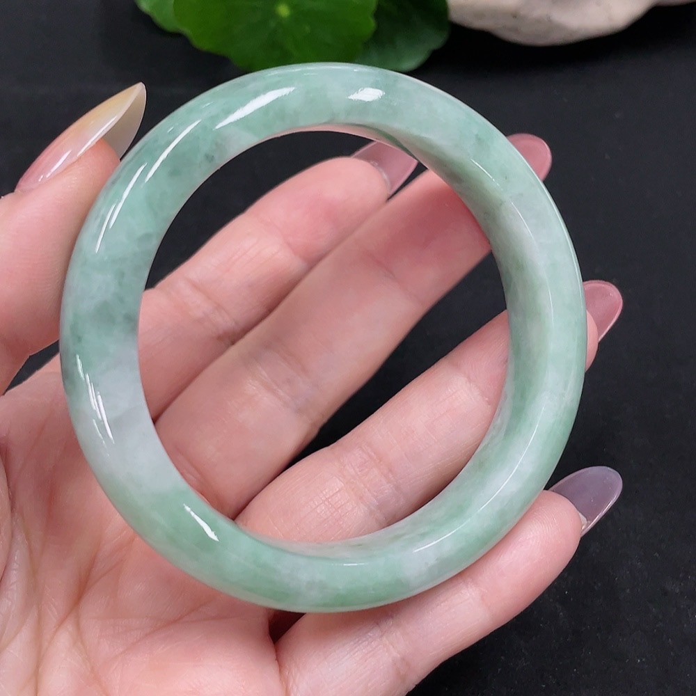 F34012090 Jadeite round bracelet size 52.7 total weight approx. 50.3g