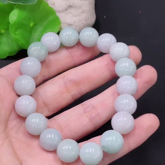 F33893080 Jadeite Bracelet Approximately 12mm, Total Weight About 53.1g