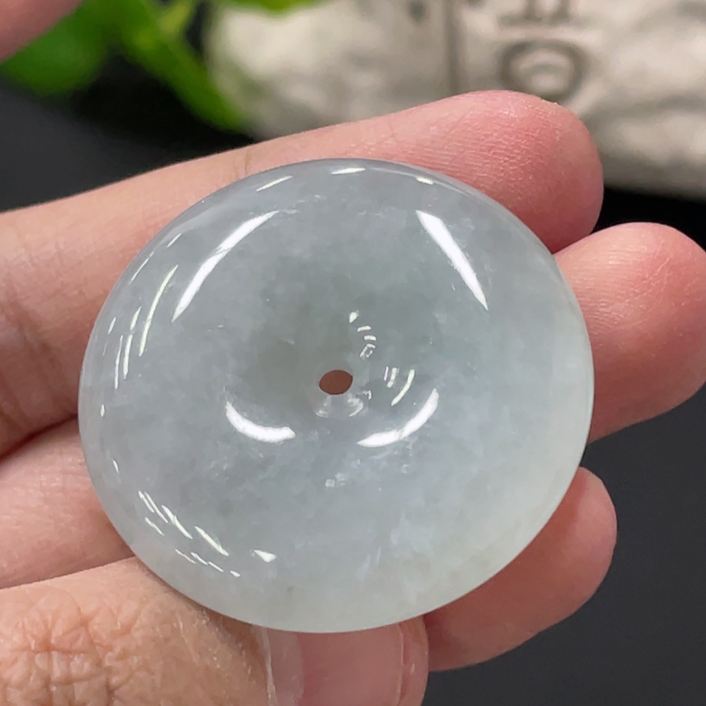 F34058260 Jadeite Safety Button Pendant Total Weight About 16.78g