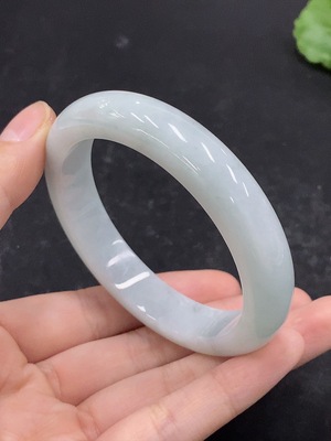 F34056483 Jadeite Round Bangle Size 55.4 Total Weight Approx. 55.36g