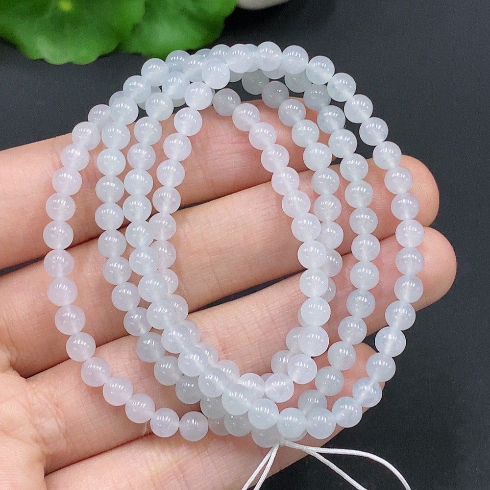 F29365854 Jadeite Bead Necklace Total Weight Approx. 21g Size Approx. 4.5mm