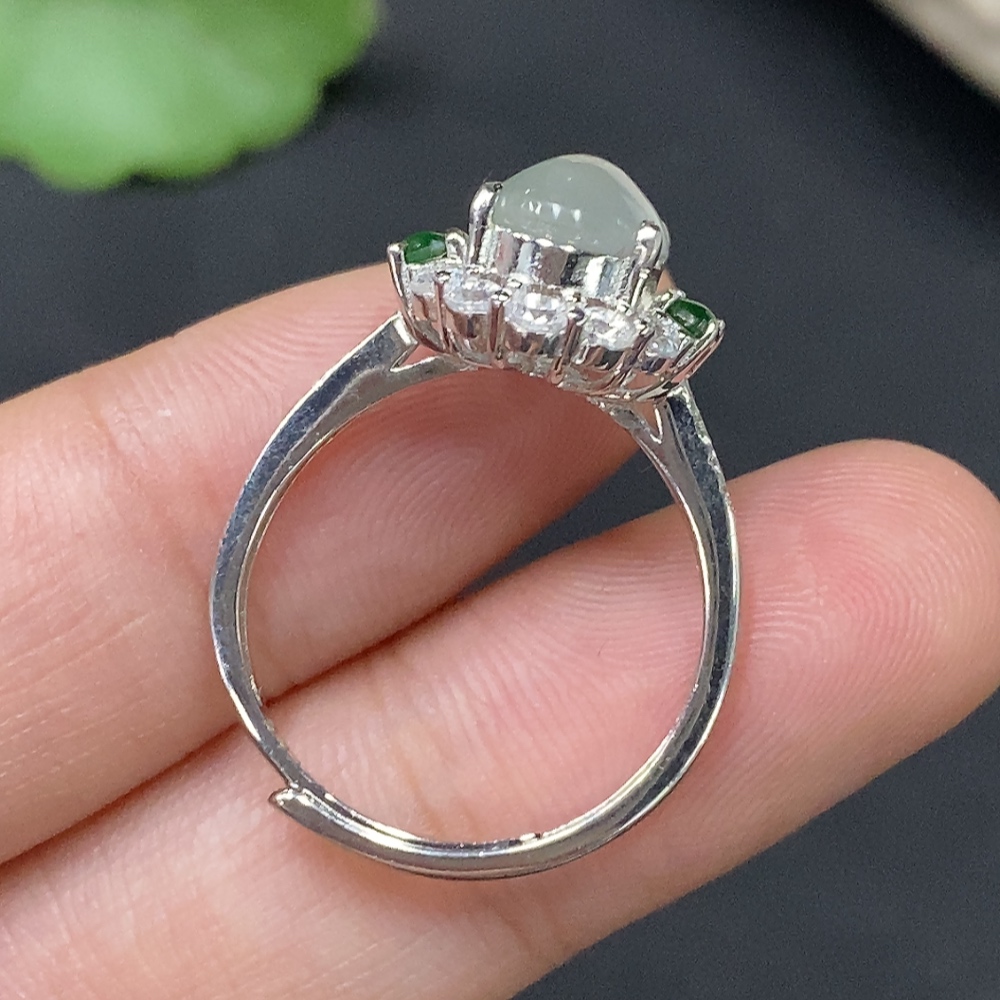 F27178037 Jadeite Inlay Non-gold Adjustable Total Weight Approx. 2.64g