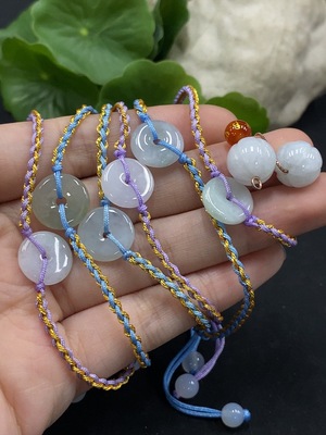 F35133398 Jadeite Bracelet/Round Bead Earrings Non-Gold Setting with Non-A Grade Beads Total Weight Approx. 17.85g