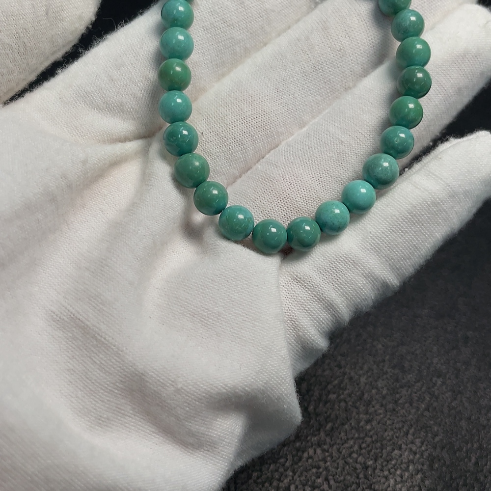 C34008216 Turquoise Beaded Bracelet, Total Weight Approx.8.81g, Size About 6mm