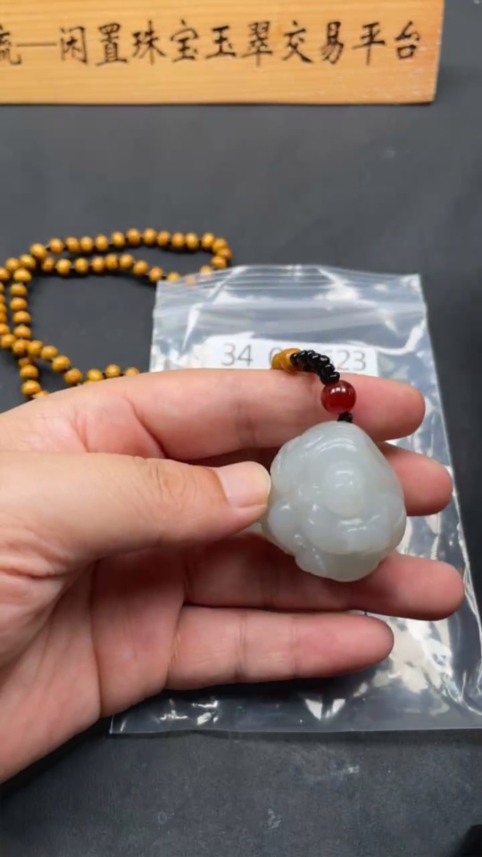 H34015623 Hetian Jade Pendant Buddha