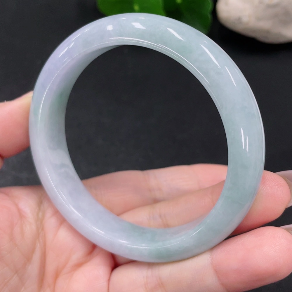 F31676049 Jadeite Round Bangle Size 56.9 Total Weight Approx. 56g