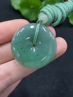 F33927461 Jadeite Safety Pendant Total Weight Approx. 12.3g (Including Rope Weight)