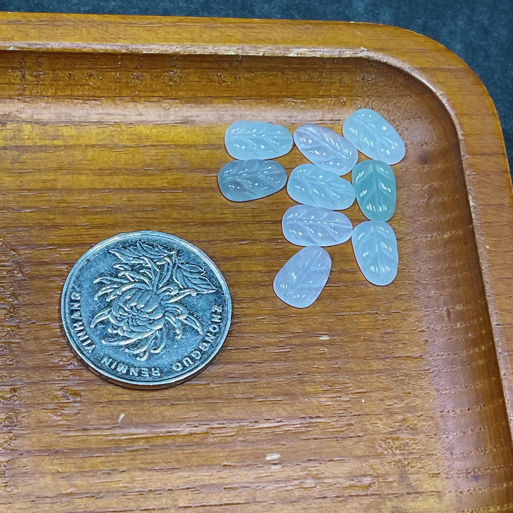 F35138440 Jadeite Pendant Leaves Sell as a Lot