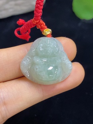 F46481834 翡翠佛公挂件 无印记 测金含量AU99% 货品总重约5.91克 空心金易损