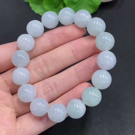 F31686817 JadeiteBead Bracelet, Total Weight Approx. 49.6g, Bead Size 12mm