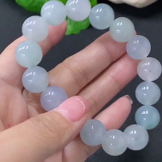 F29350169 Jadeite Bead Bracelet Approx.12mm Total Weight Approx.45.38g