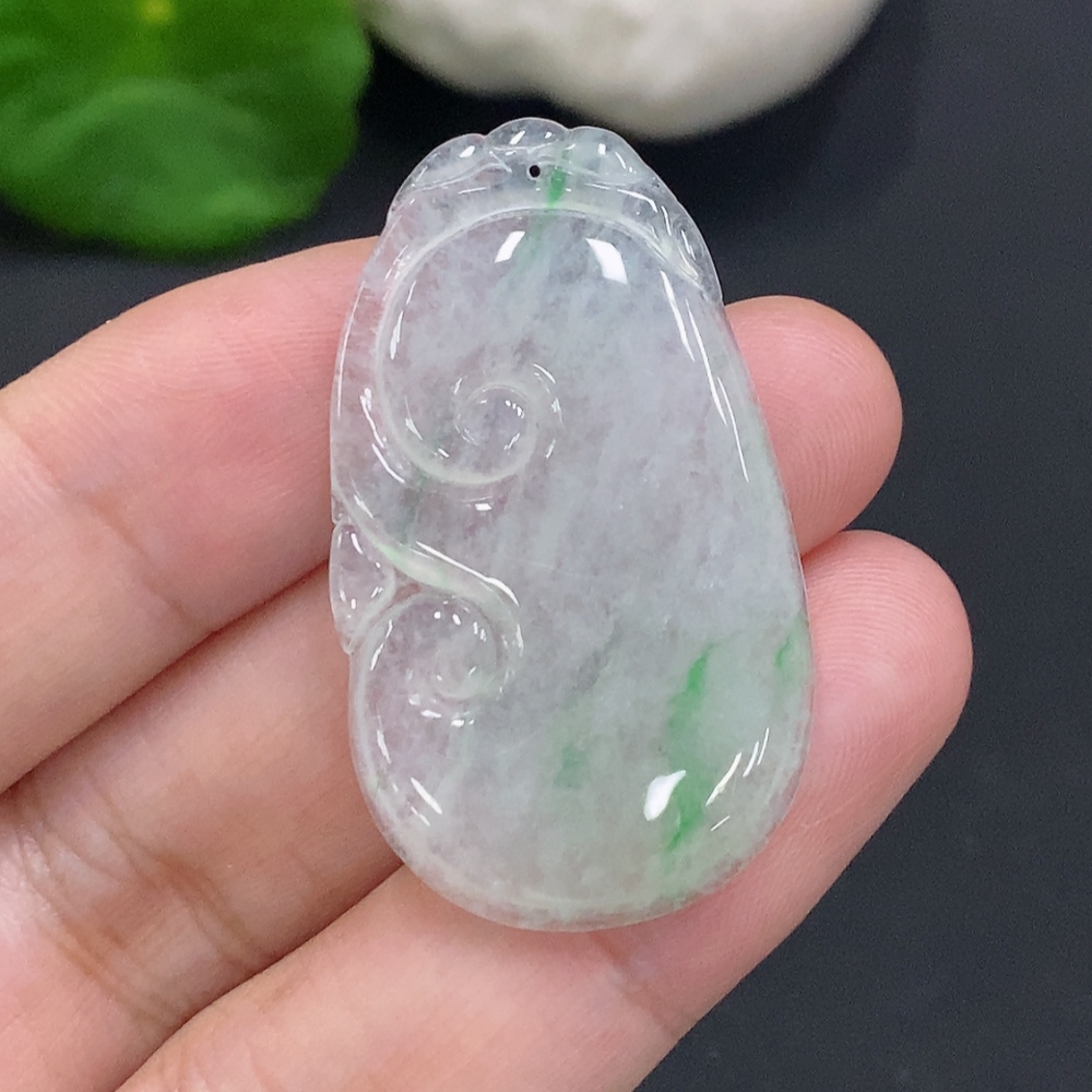 F33857892 Jadeite Ruyi Pendant, Total Weight Approx. 5.7g