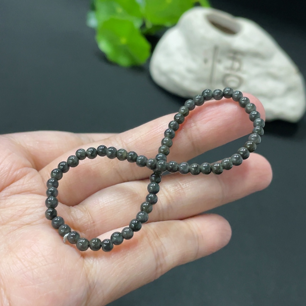 F33876189 Jadeite Bracelet Approx. 3.3mm Total Weight Approx. 3.27g