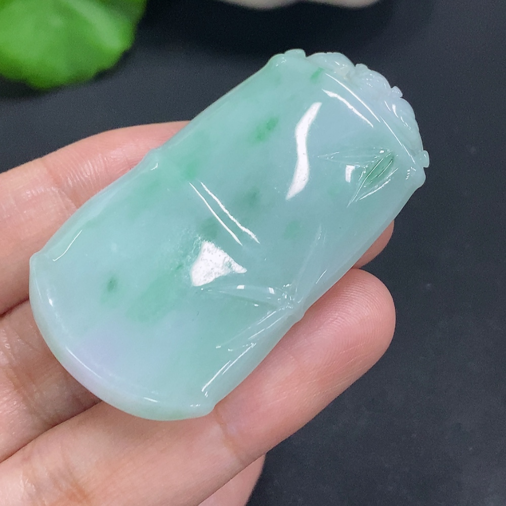 F30451213 JadeiteBamboo Pendant with a total weight of approximately 23.1 grams