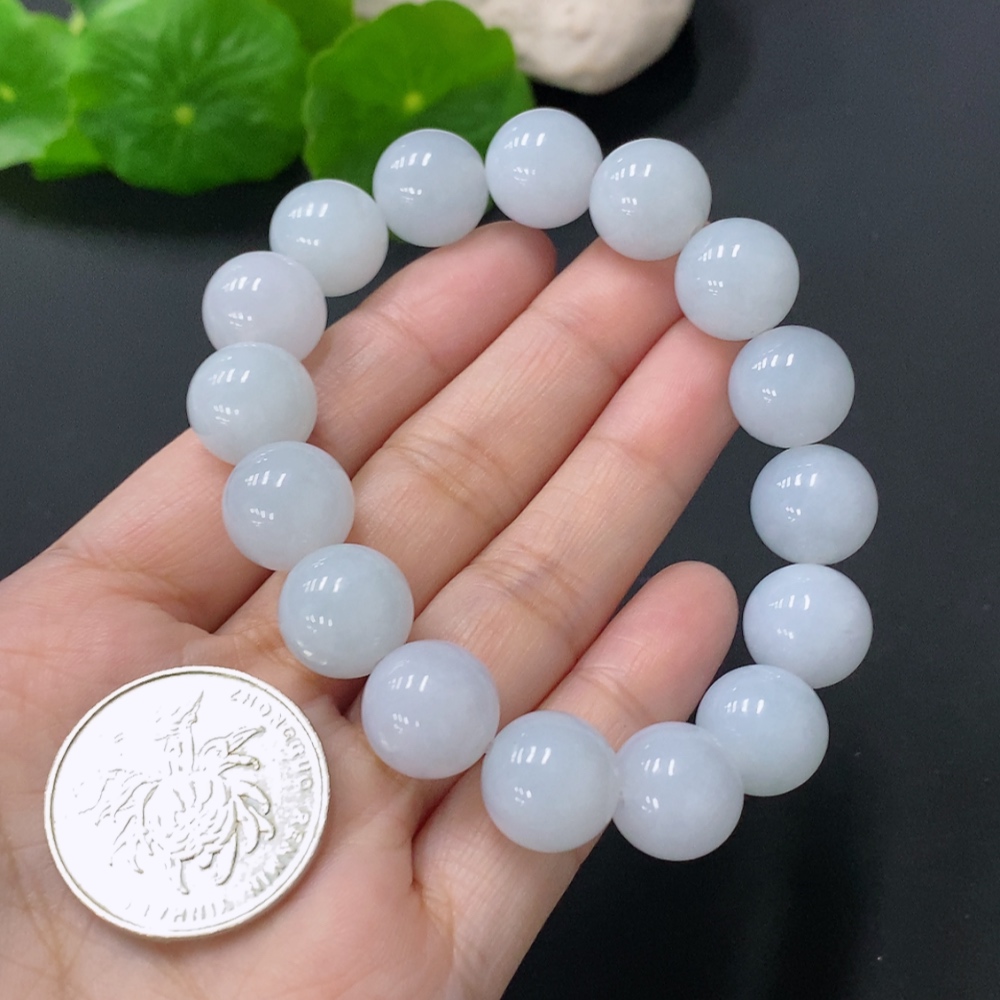 F24701492 JadeiteBracelet, Approx. 12.5mm Beads, Total Weight Approx. 53.4g