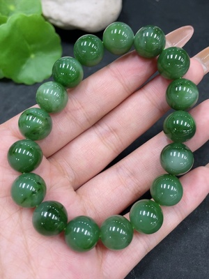 H32777128 Hetian Jade Bracelet Approx. 11.7mm Total Weight About 45.1g