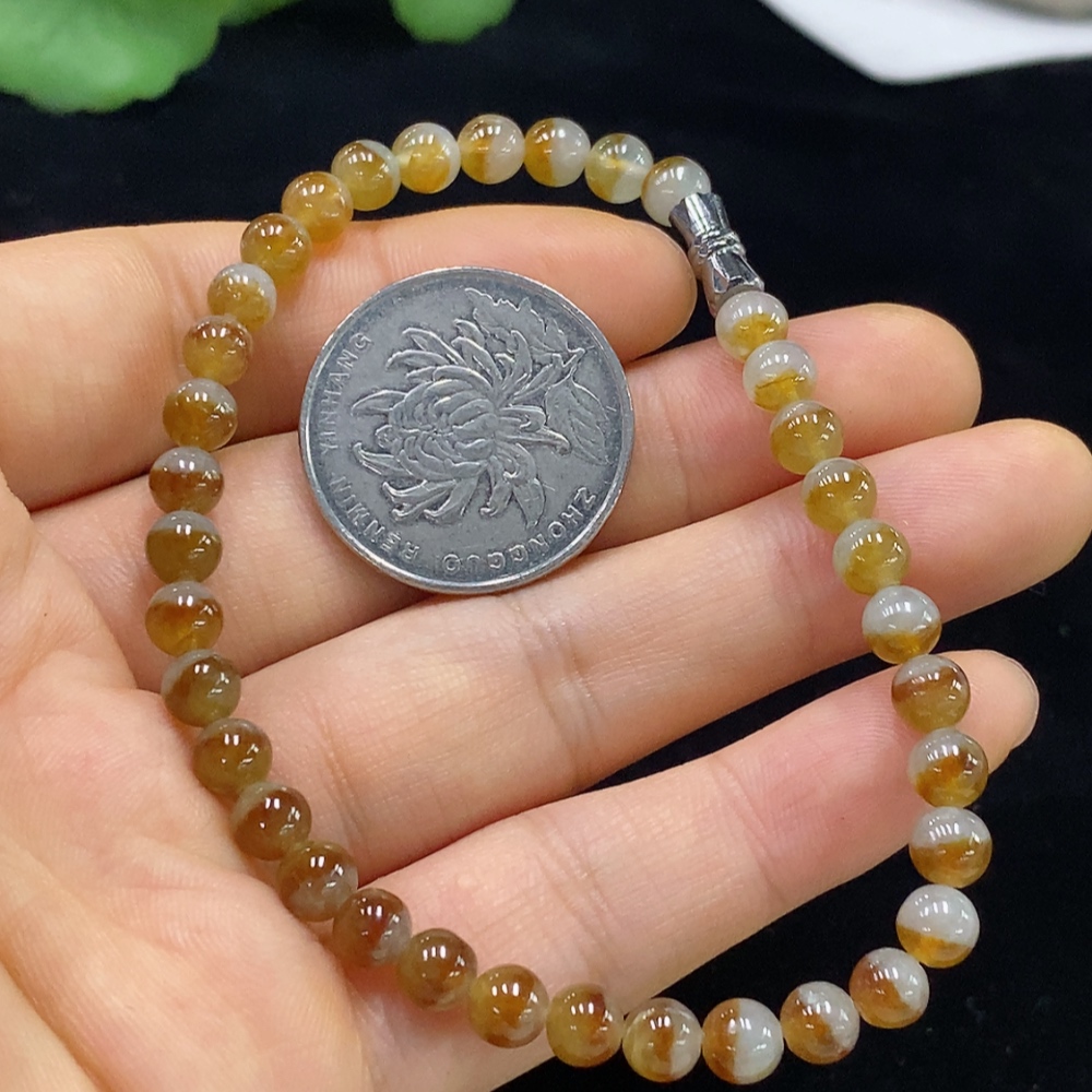 F33912035 Jadeite Bead Necklace approx. 5.4mm total weight approx. 10.6g color origin undetermined