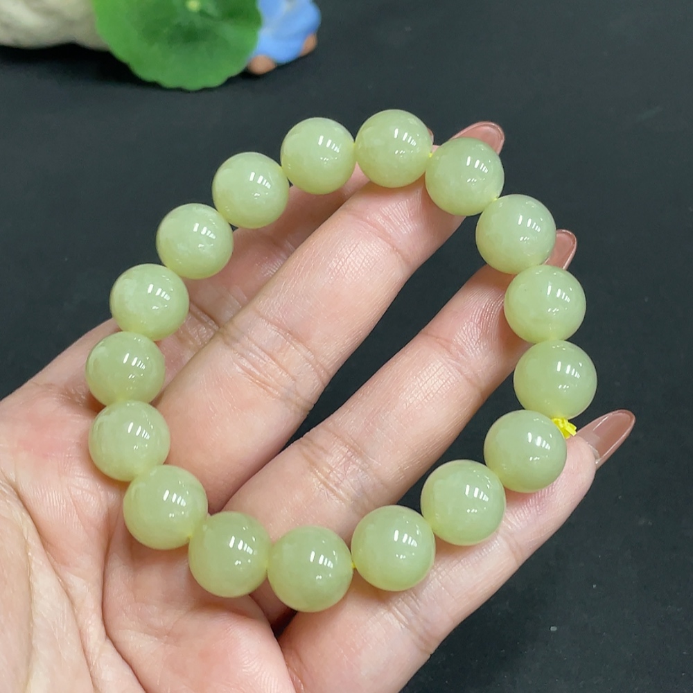 H35118207 Hetian Jade Bracelet Size 11.7mm Approx. Total Weight Approx. 45.3g