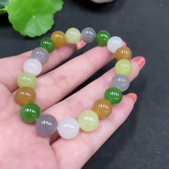 H34062823 Hetian Jade Bracelet       Approx. 9.6mm      Total Weight Approx. 28.5g