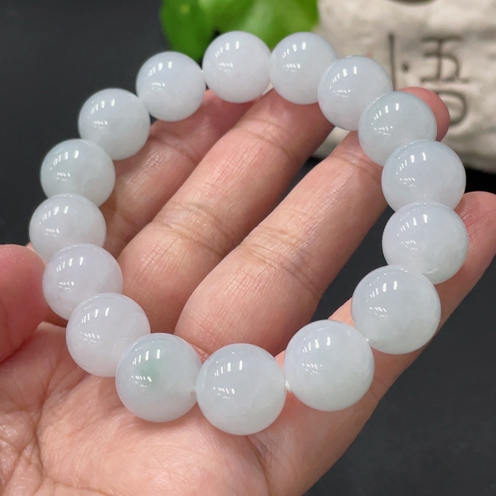 F34018869 Jadeite Bracelet Card 12.7mm Approx. Total Weight About 57.7g