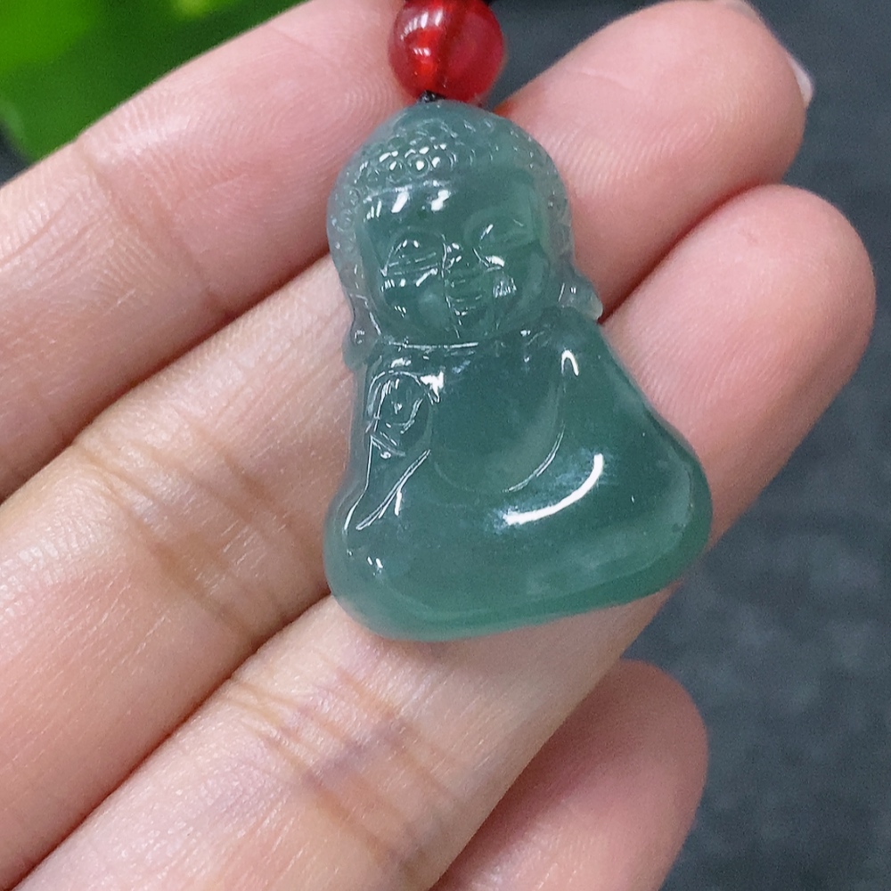 F34997973 Jadeite Pendant Baby Buddha