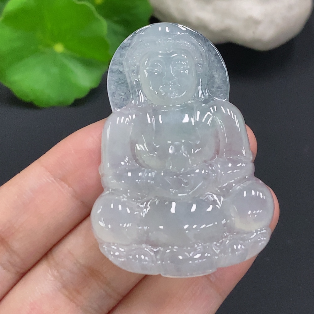 F31622672 Jadeite Guanyin Pendant Total Weight Approx.16.4g
