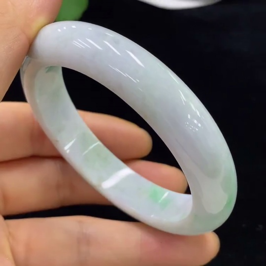 F34024784 Jadeite Round Bangle Size 57.4 Total Weight Approx. 64.44g