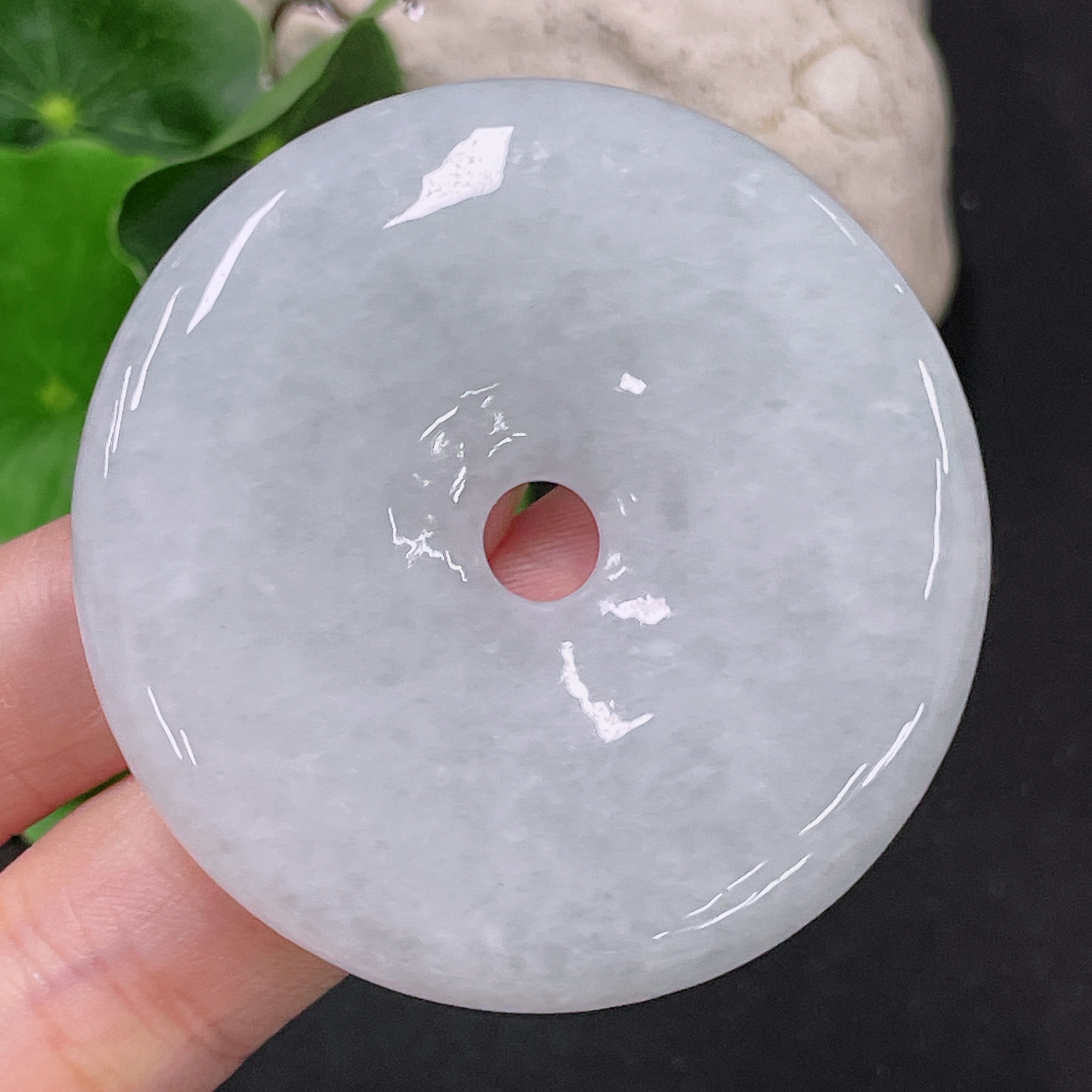 F33894156 Jadeite safety buckle pendant with a total product weight of approximately 49.5 grams