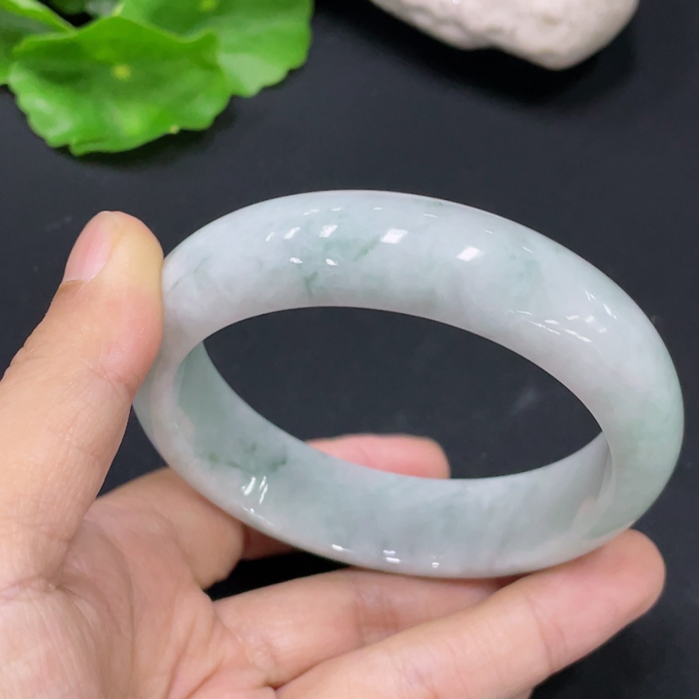 F31674009 Jadeite Round Bangle Total Weight Approx. 65.72g Size 55.3