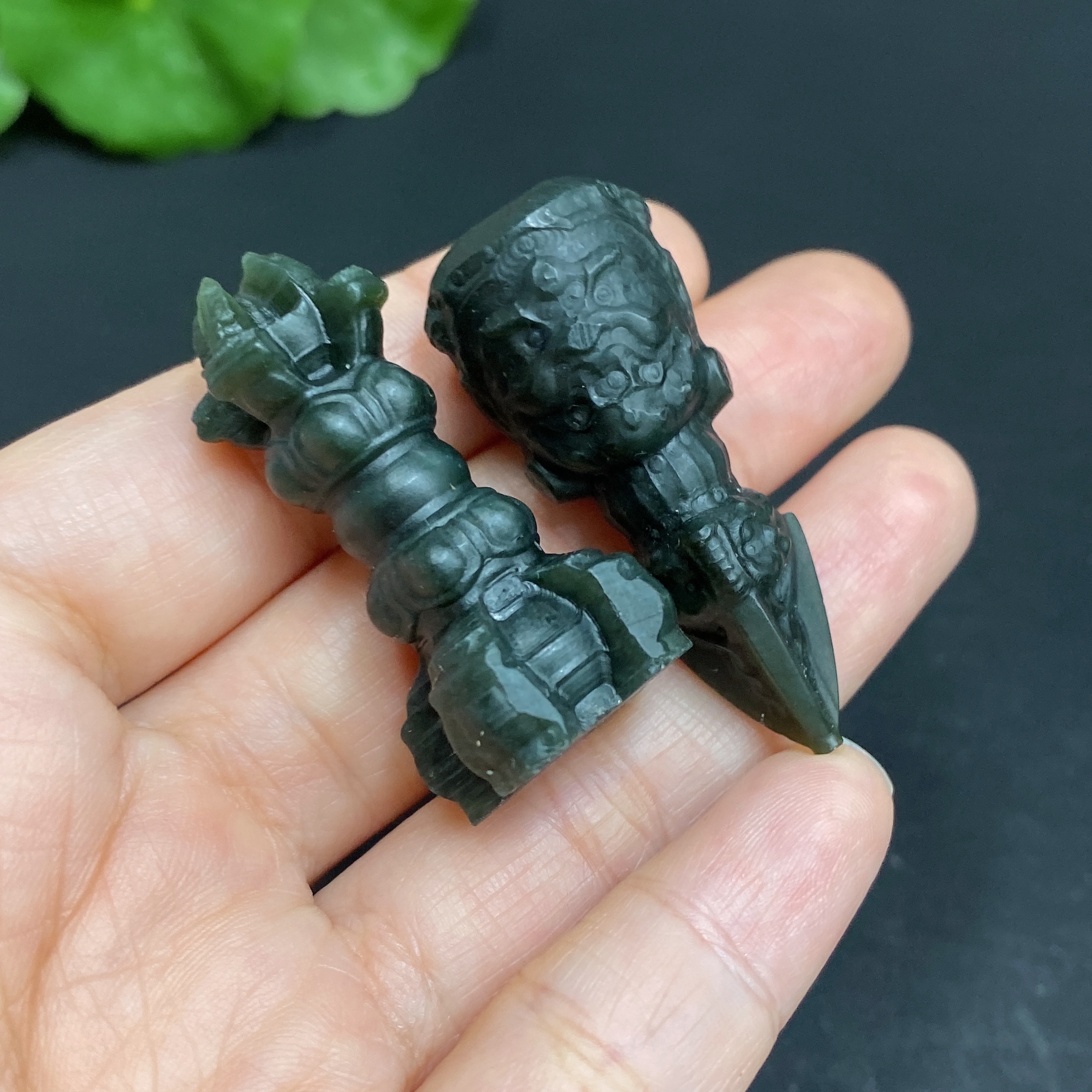 H31692544 Hetian Jade Pendant Vajra Total Weight about 22.6g