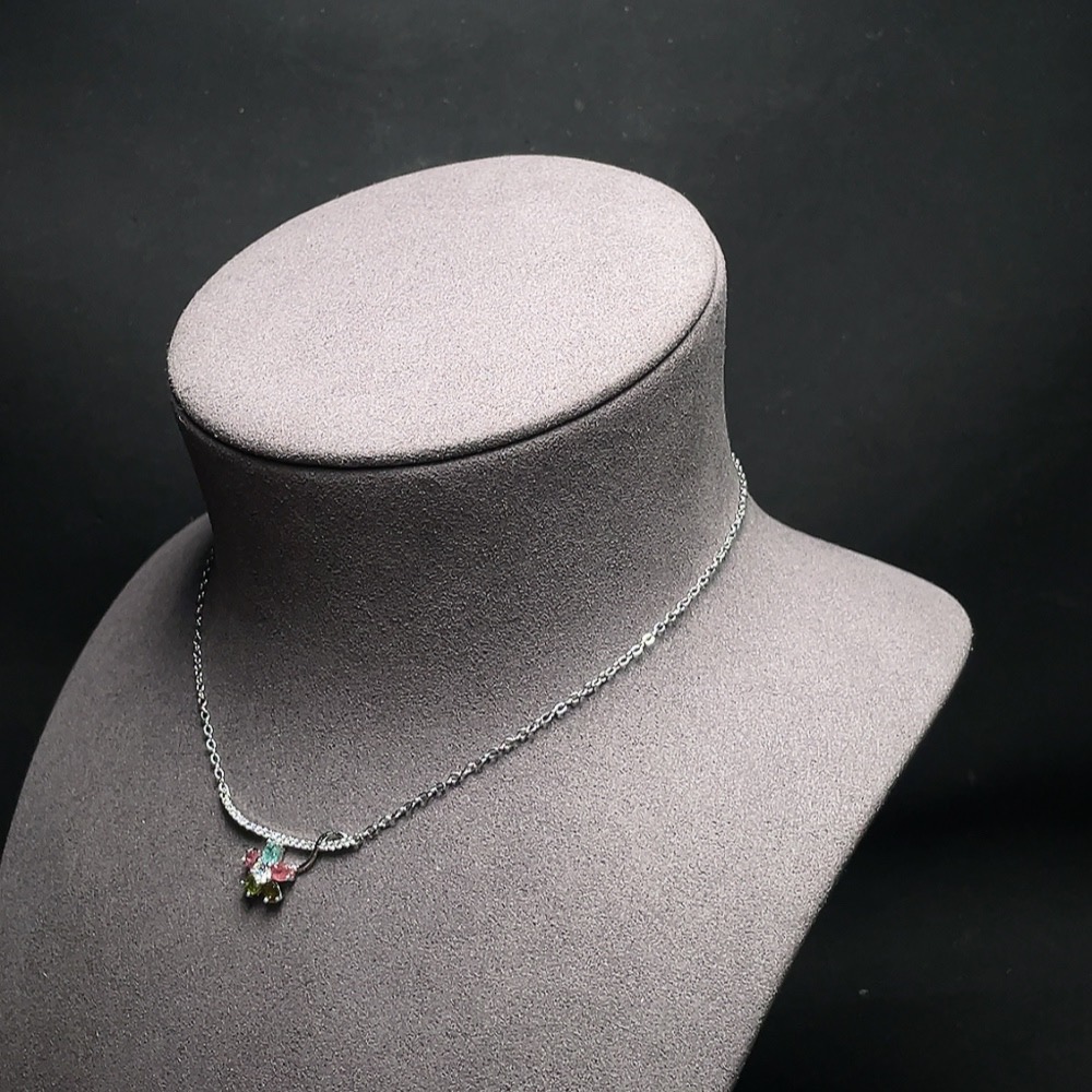 C34988358 Tourmaline Necklace Non-Gold Accent Stones May Be Non-Natural Total Weight Approx. 2.7g