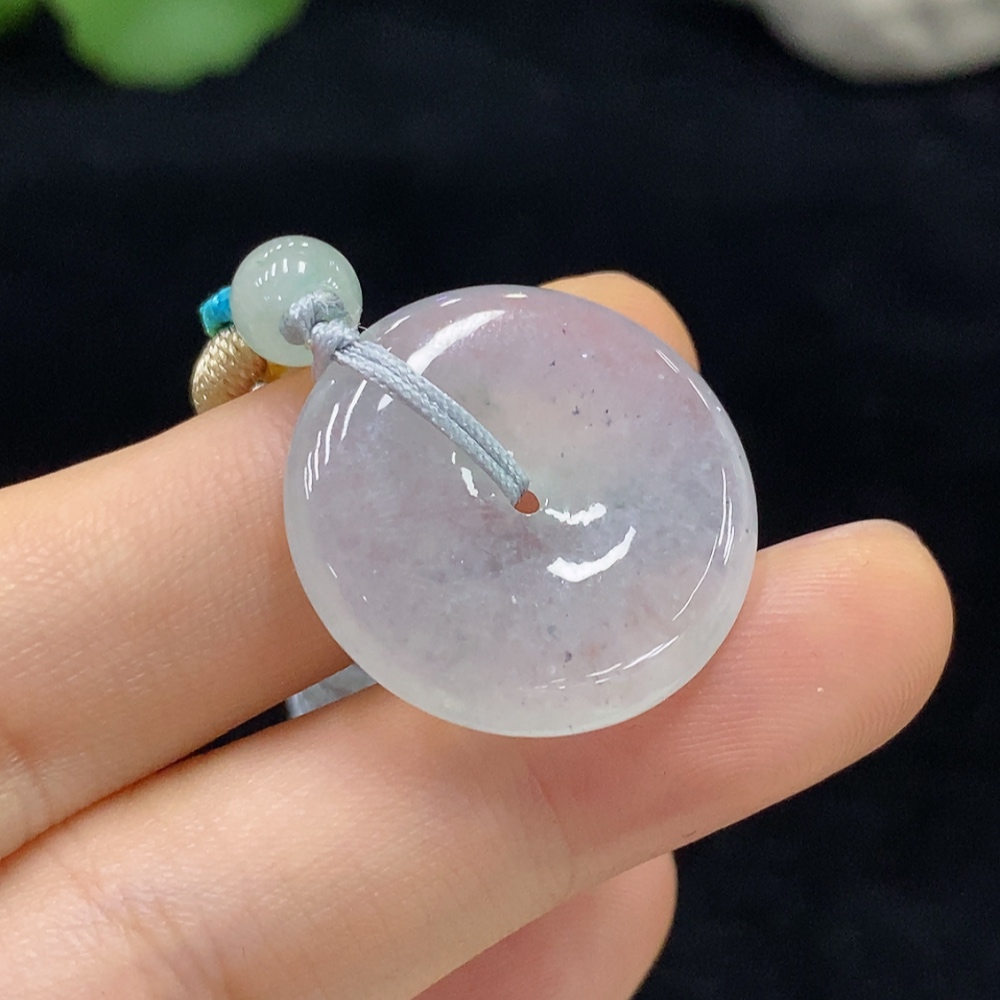 F30443502 Jadeite Pendant Peace Knot with Non-A Grade Beads, Total Weight Approx. 8.17g
