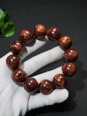 W34989210 Huanghuali Wood Bracelet Total Weight Approx. 39.75g Size About 19.7mm