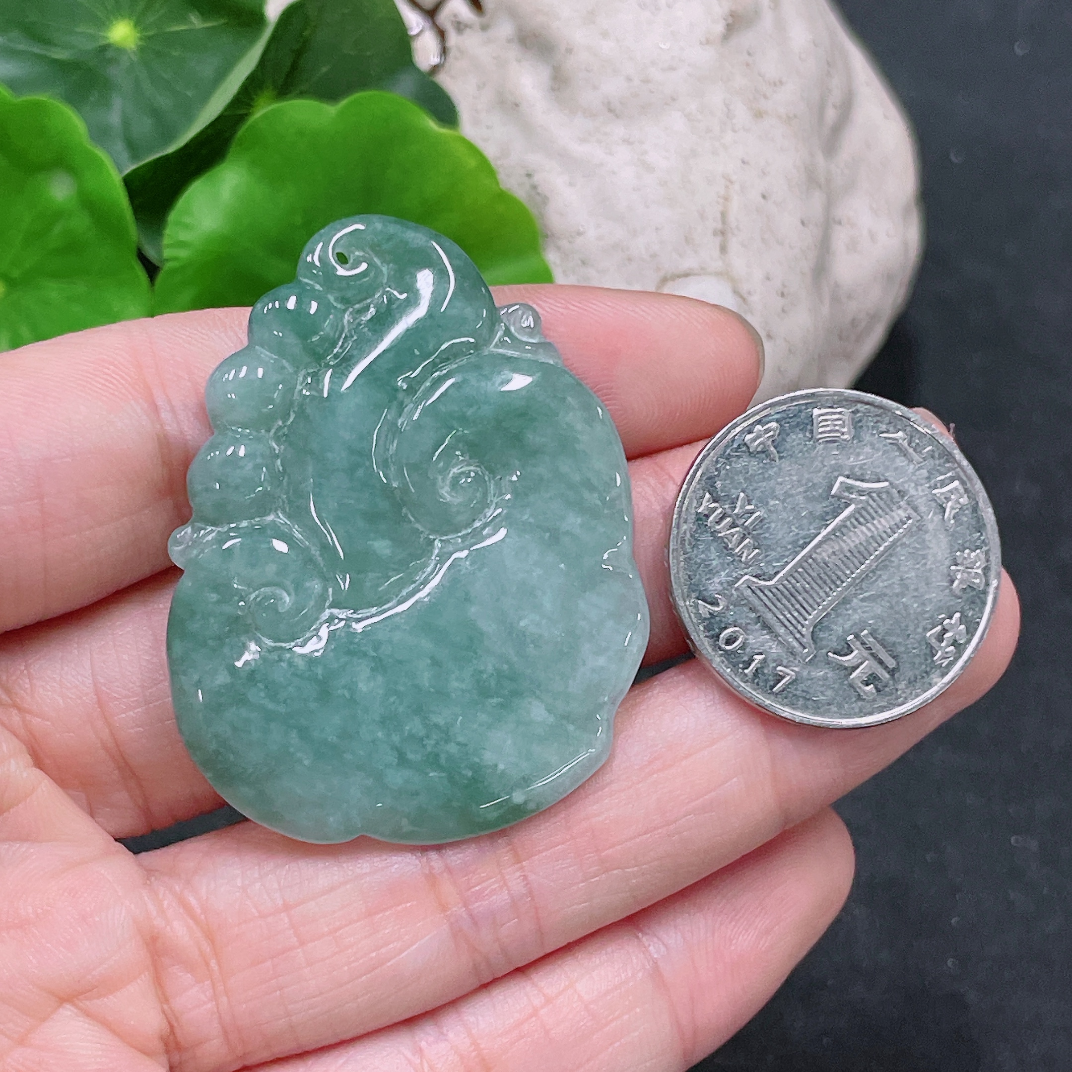 F33864703 Jadeite Pendant Ruyi Total Weight Approx. 13.35g