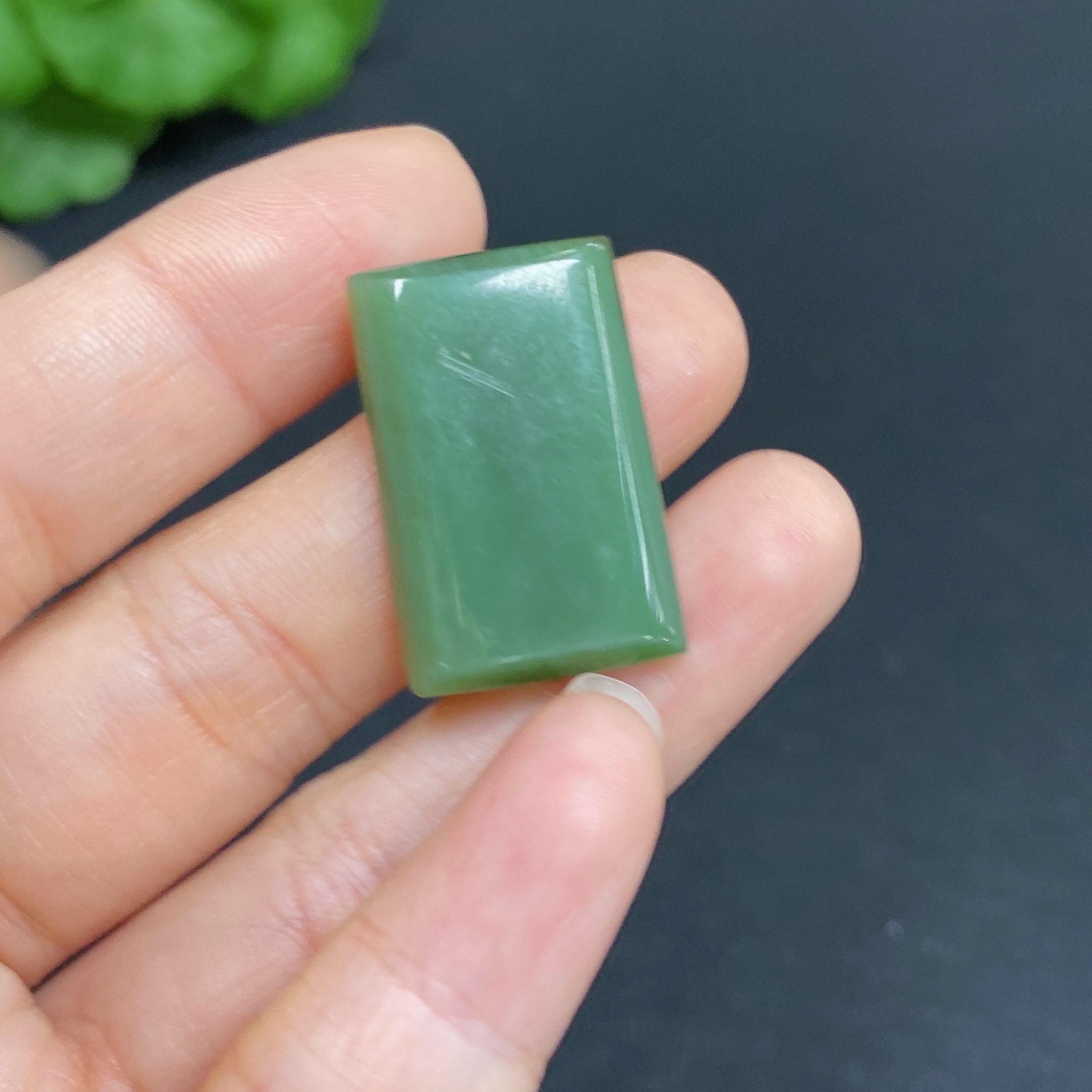 H29329921 Hetian Jade Inlaid Plain Pendant, Total Weight Approx.4.1g