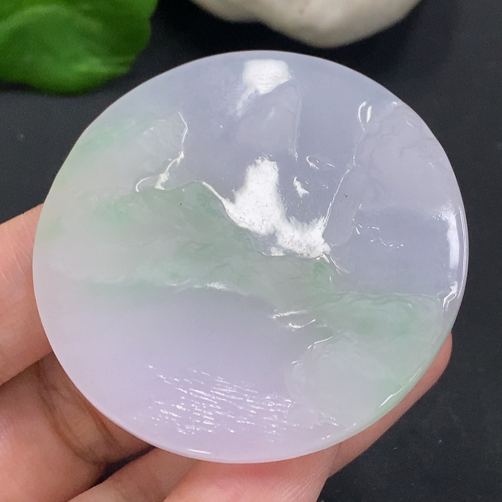 F33857021 Jadeite Landscape Pendant, Total Weight Approximately 27.7g