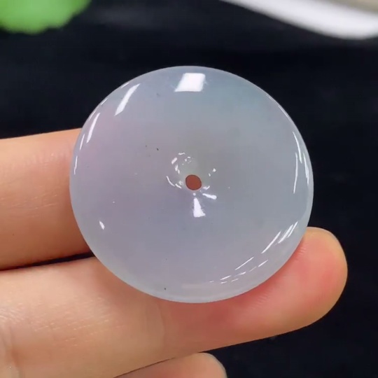 F34948638 Jadeite Peace Button Pendant Total Weight About 7.75g