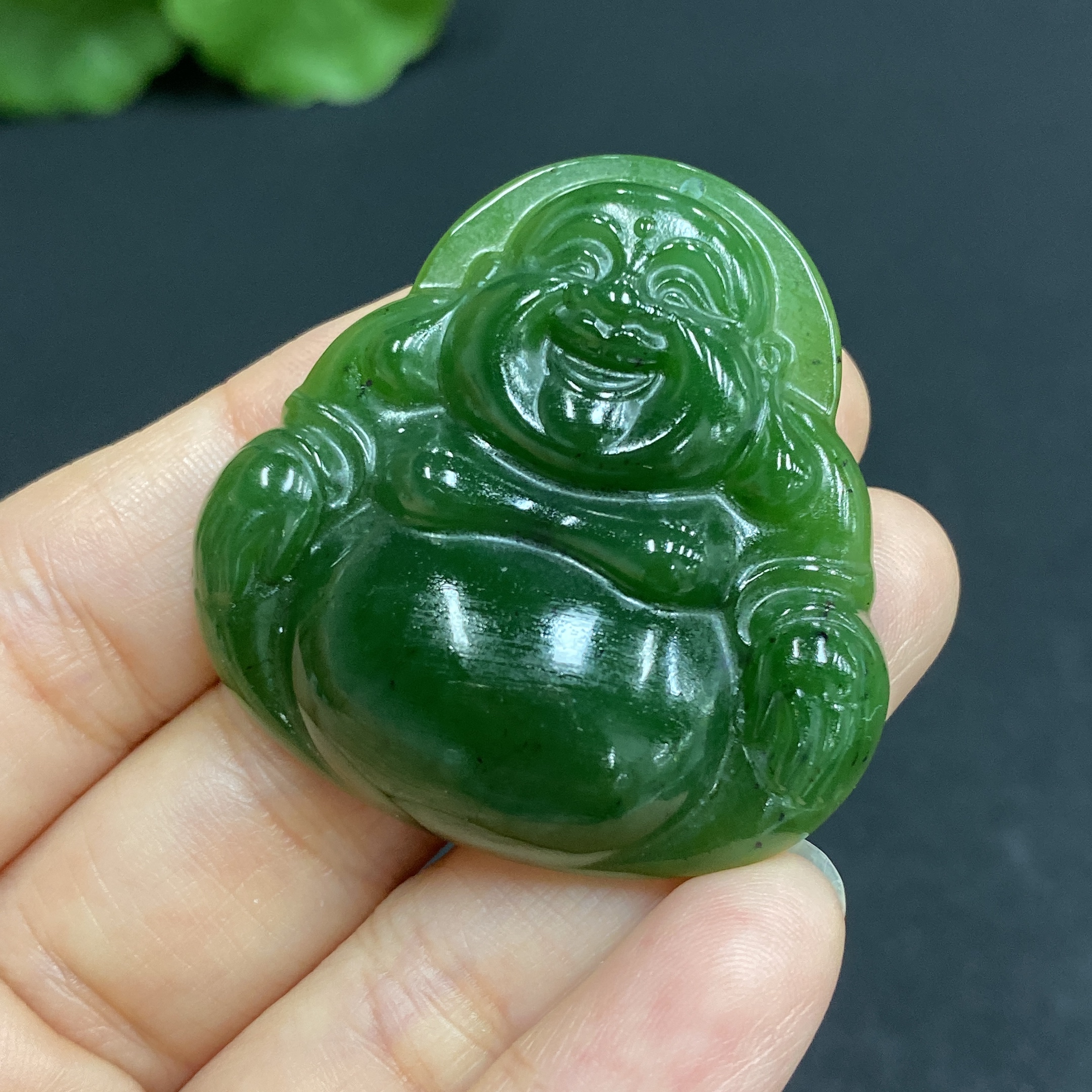 H32727947 Hetian Jade Pendant Buddha Total Weight Approx. 18.5g