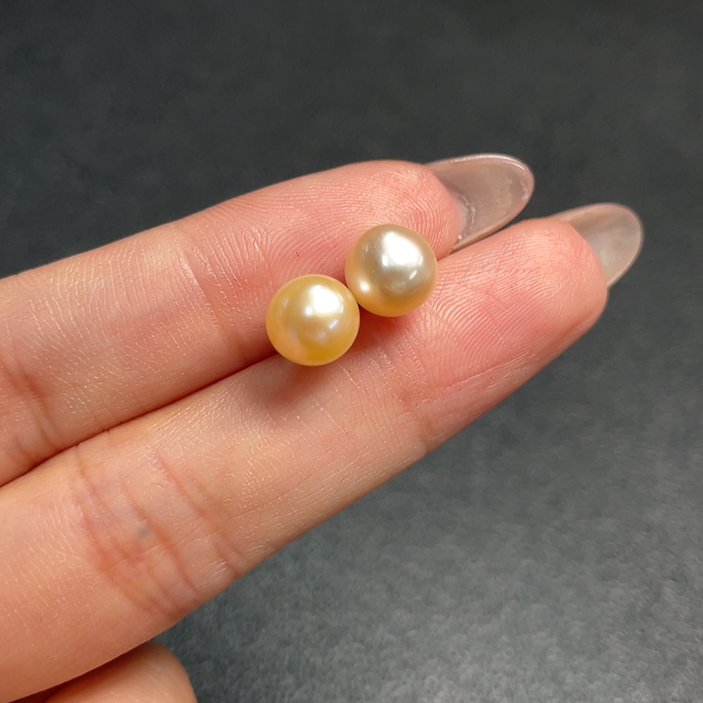 C34991990 Seawater Pearl Earrings Color Origin Undetermined Non-Gold Total Weight Approximately 3.81g Size About 10.6mm