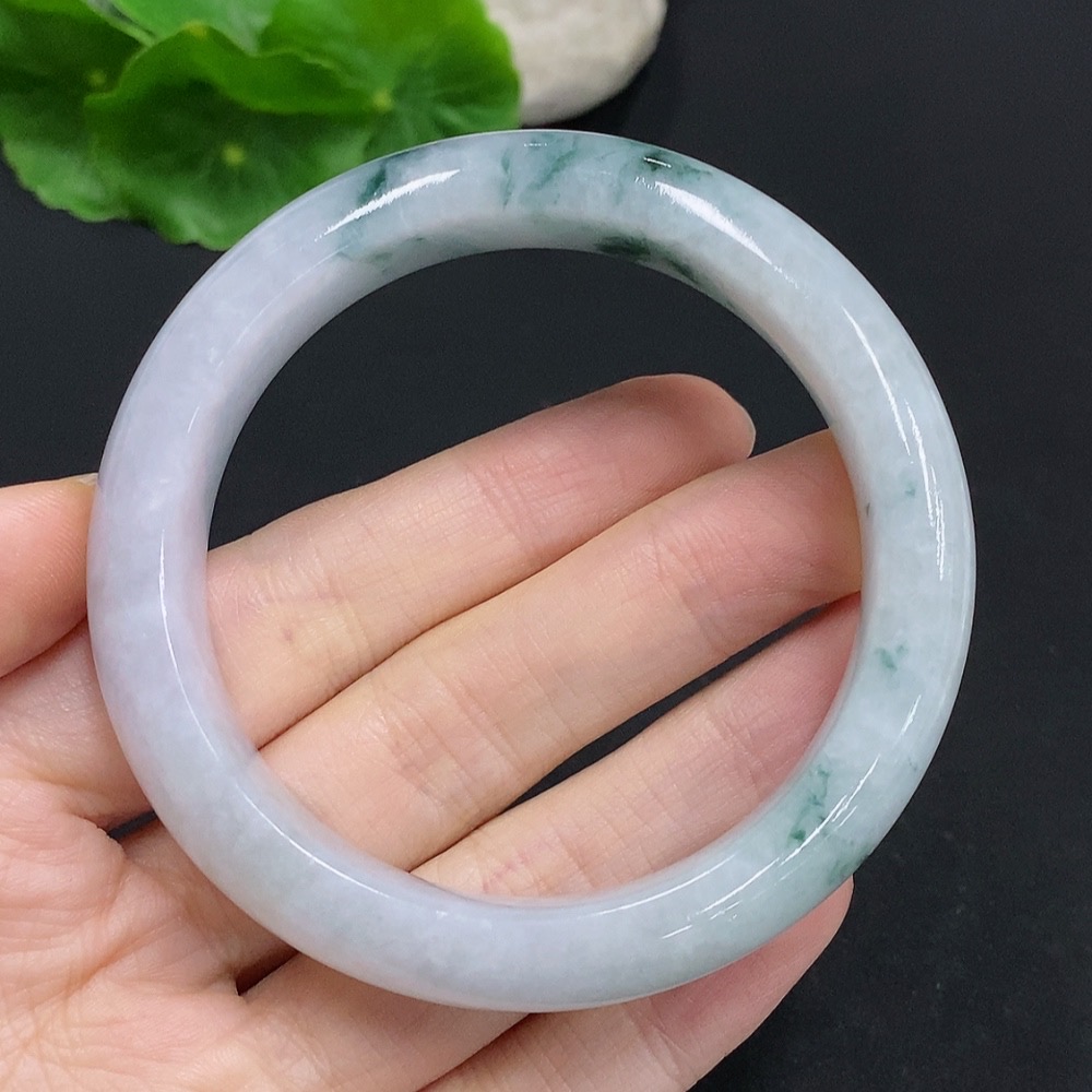 F32757873 Jadeite Round Bangle Total Weight About 70g Size 56