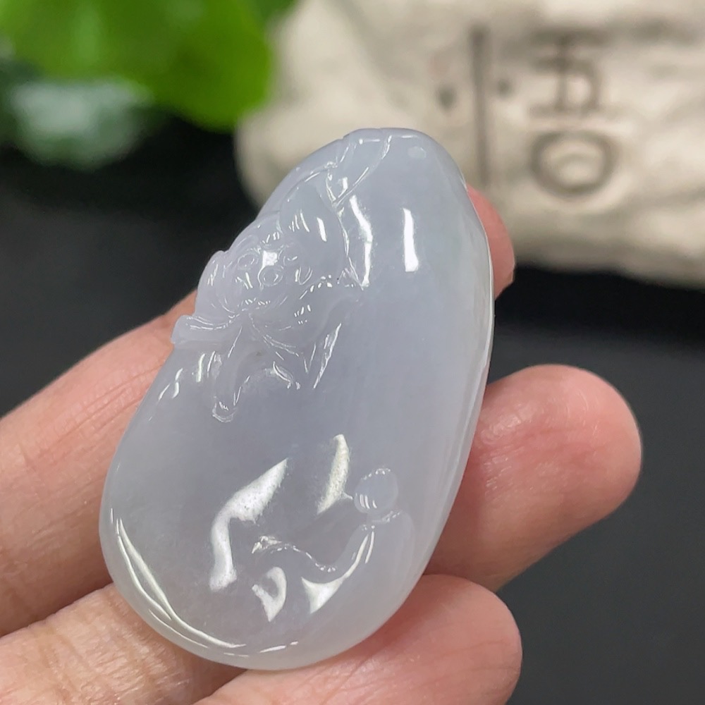 F35109376 Jadeite Enlightenment Pendant, Total Weight Approx. 13.4g