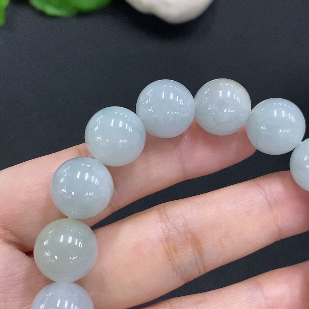 F22453535 Jadeite Bead Necklace Approx. 13.3mm Total Weight 67.863g