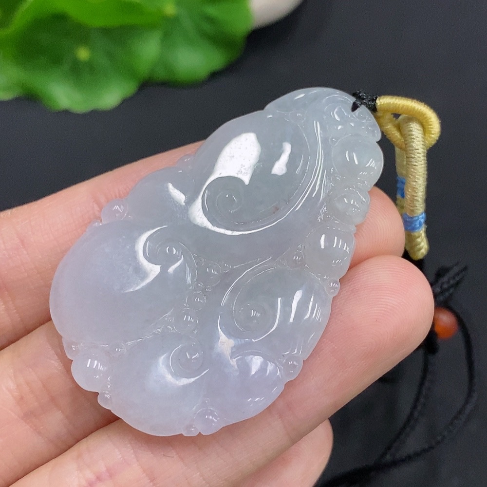 F33831914 Jadeite Ruyi Pendant Total Weight Approx. 15.7g (including rope weight)
