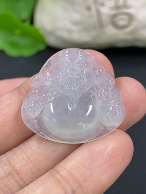 F42952793 翡翠财神挂件 货品总重约5.56g