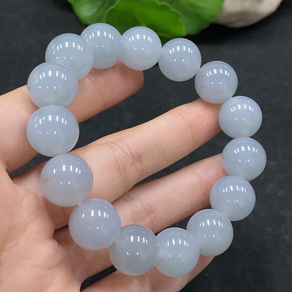 F34964944 Jadeite Beads Bracelet Approx. 13.5mm Total Weight Approx. 63.52g