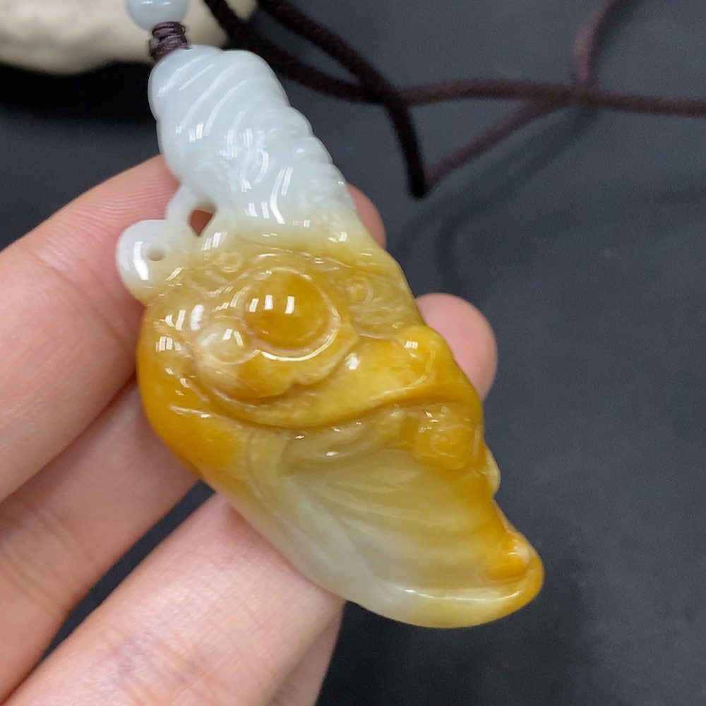 F29322323 Jadeite Pendant - Color Origin Undetermined - Total Weight Without Rope Approx. 36.58g