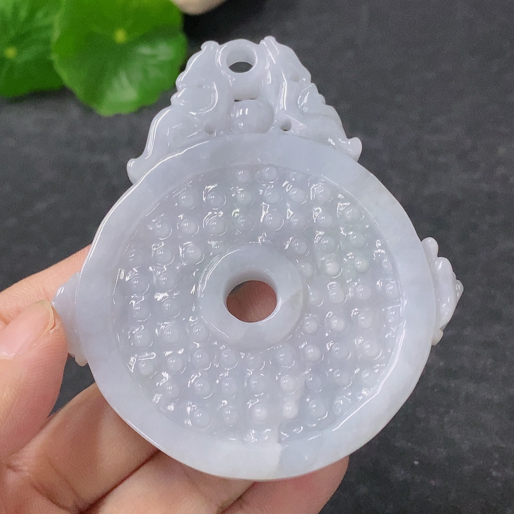 F32800339 JadeitePendant Antique Plaque Total Weight Approx. 54.39g