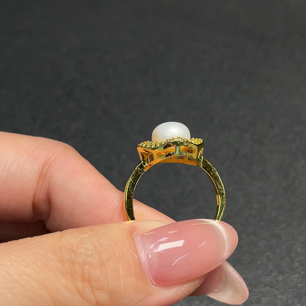 C34009924 Pearl Ring Adjustable Non-Gold Total Weight Approx. 2.91g Stone 7.7mm