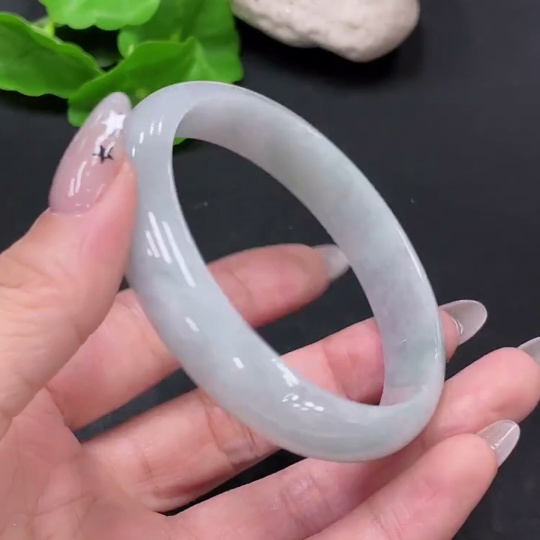 F35104714 Jadeite Round Bangle Size 58.2 Total Weight Approx. 42.6g
