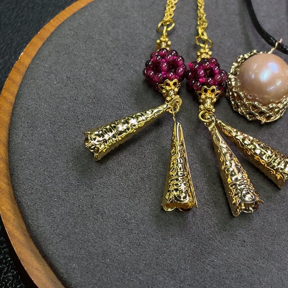 C30473006 Sapphire + Pearl + Garnet Jewelry Non-Gold Total Weight Approx. 20.67g Sell as a Lot